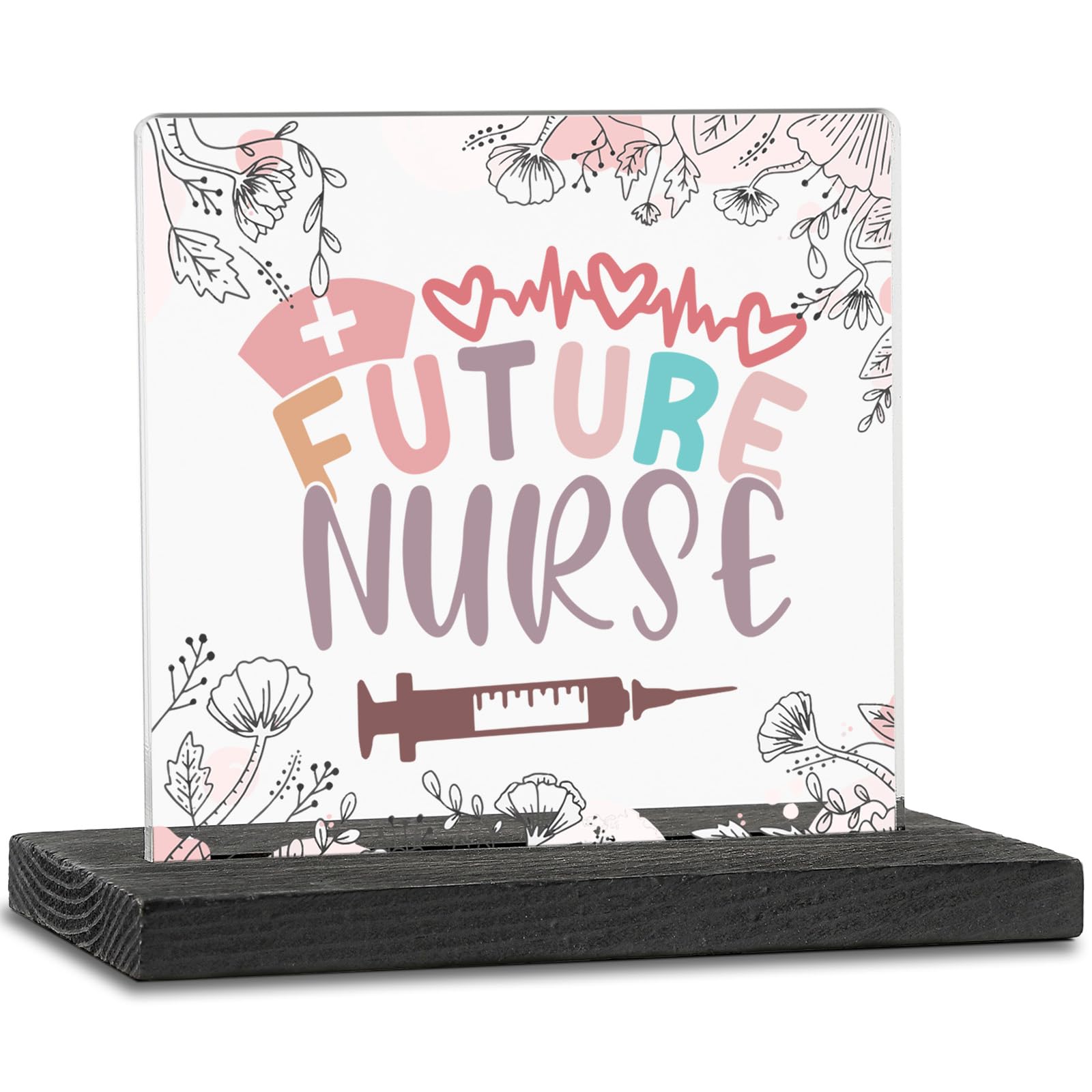 Future Nurse Practitioner Gifts for Women Student Nursing Student Gifts for New Nurses Cute Nurses Week Gift for Bookshelf Desktop Cubicle Decorations ZBB76