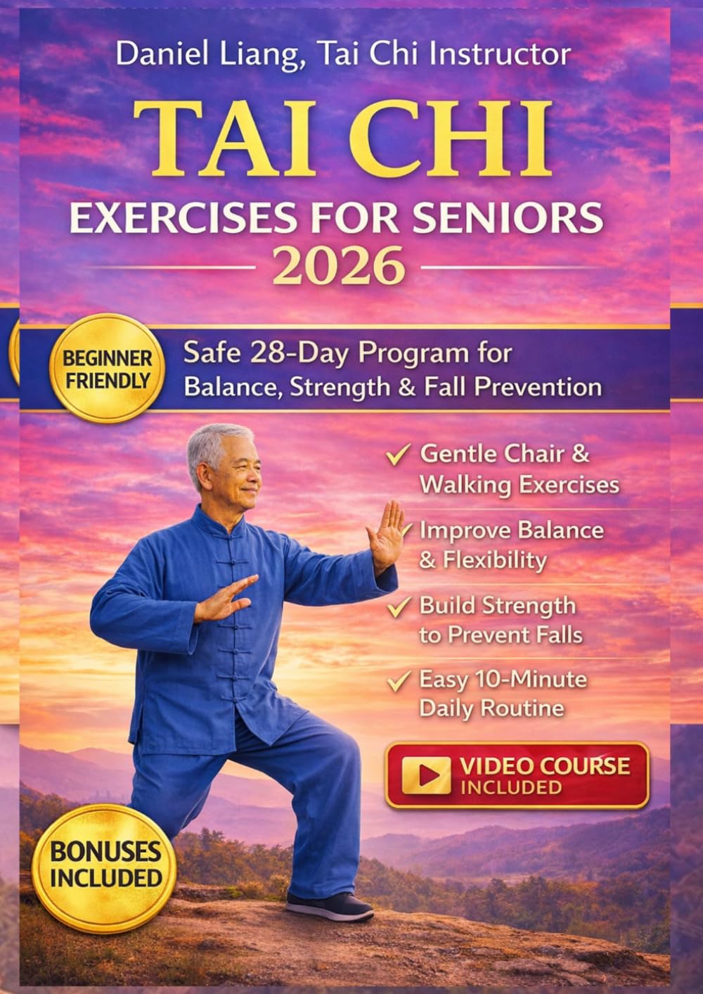 Tai Chi Exercises for Seniors 2026: Safe 28-Day Step-by-Step Program for Balance, Strength & Fall Prevention