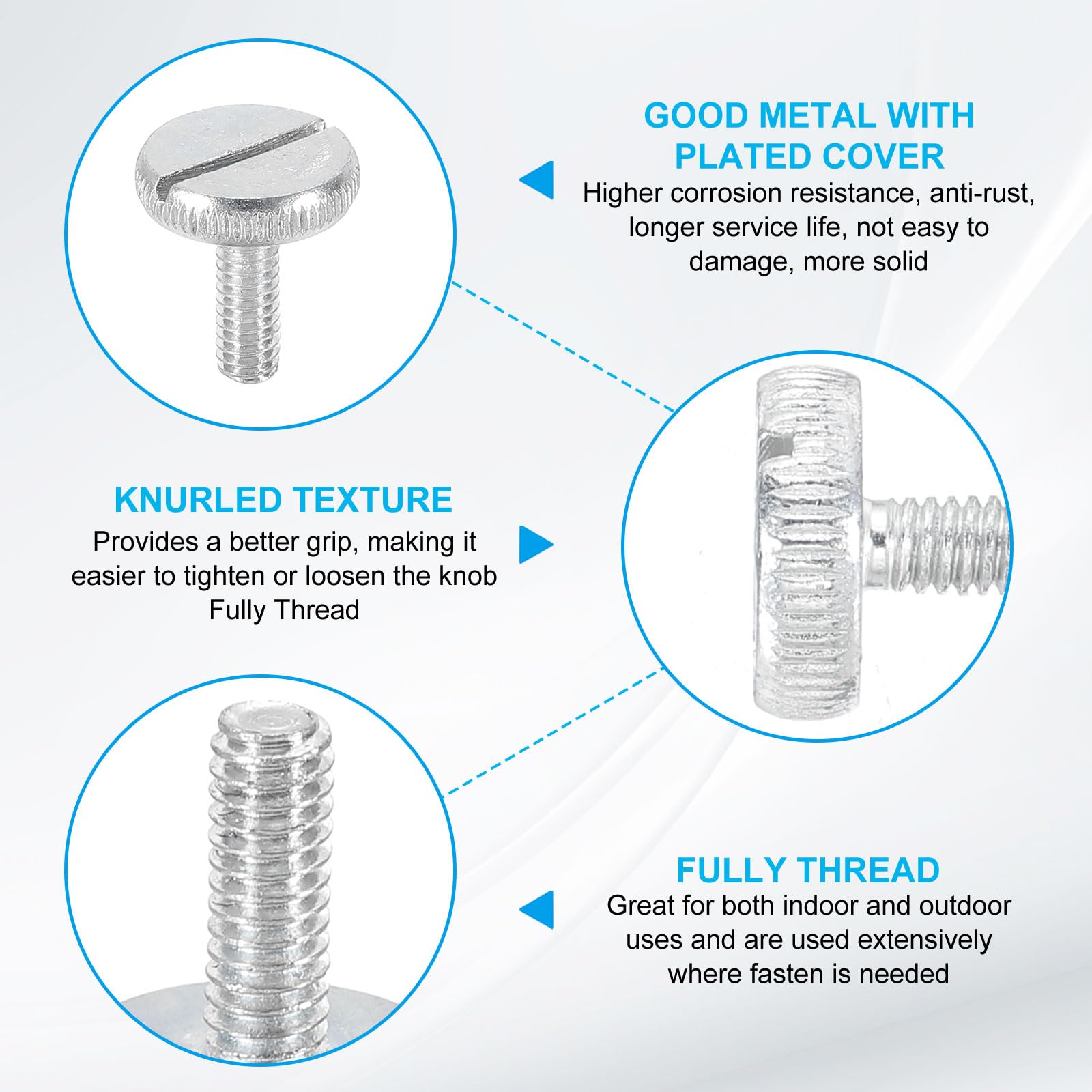 PATIKIL 8#-32x12mm Knurled Light Fixture Screws - Image 3