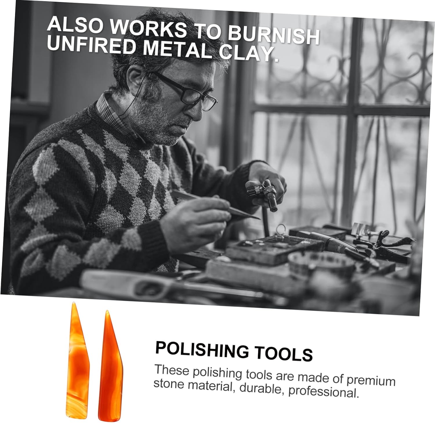 TEHAUX 6pcs Agate Polisher Burnishing Tool for Gold and Jewelry Maintenance Essential Jewelry Care Accessories for Polishing and Bracelets Random Colors