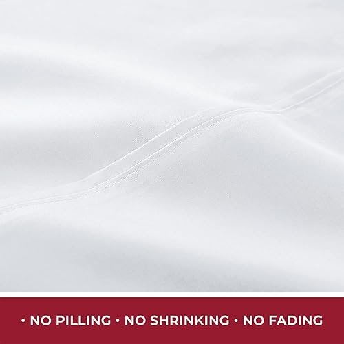 Miniatura 3 de Mellanni - Juego de sábanas de 3 piezas de 100% algodón orgánico de fibra larga de 400 hilos, adecuado para colchones de hasta 16pulgadas de