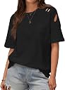 distressed tshirt women Top3商品