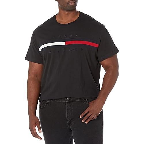 Tommy Hilfiger Men's Short Sleeve Signature Stripe Graphic T-shirt