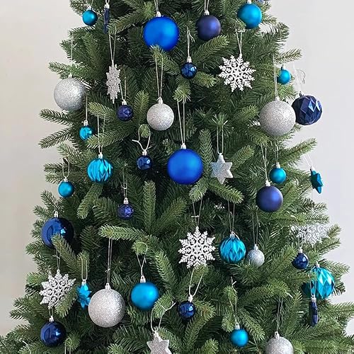 Miniatura 34 de AMS 2.36''/60mm 34ct Christmas Ball Large Ornaments Party Decorations Shatterproof Festival Pendant Hangings for Xmas Tree Decor (60mm, Purple)