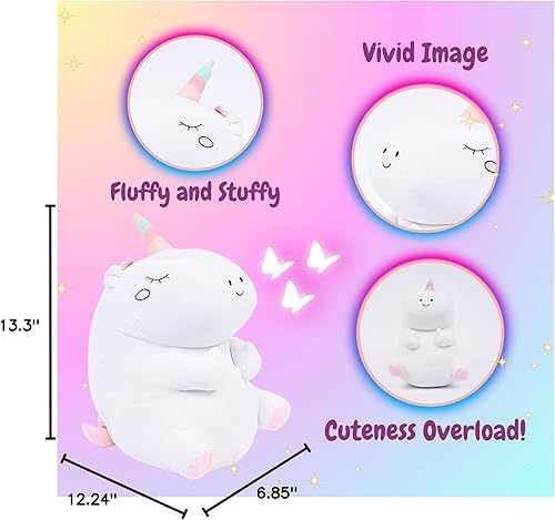 Miniatura 7 de Peluche de unicornio que brilla en la oscuridad, juguetes de unicornio para niñas de 4 a 6 años, regalos para el día de San Valentín para niños,