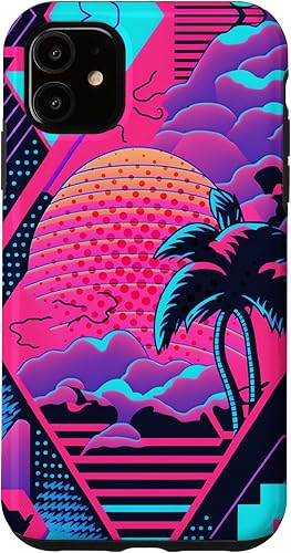 Miniatura 8 de iPhone 16 Retro Vaporwave Vibes - Funda para amantes de la nostalgia de la música de los años 90