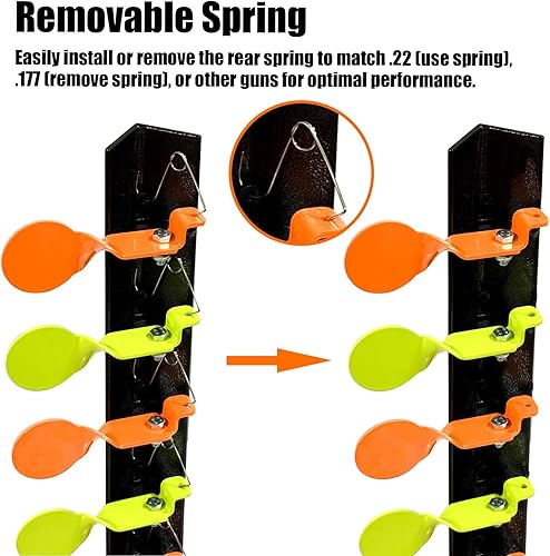 Miniatura 4 de Highwild Airsoft BB Gun Dueling Tree Metal Swing Shooting Target - Clasificado para práctica de tiro de calibre .22.177