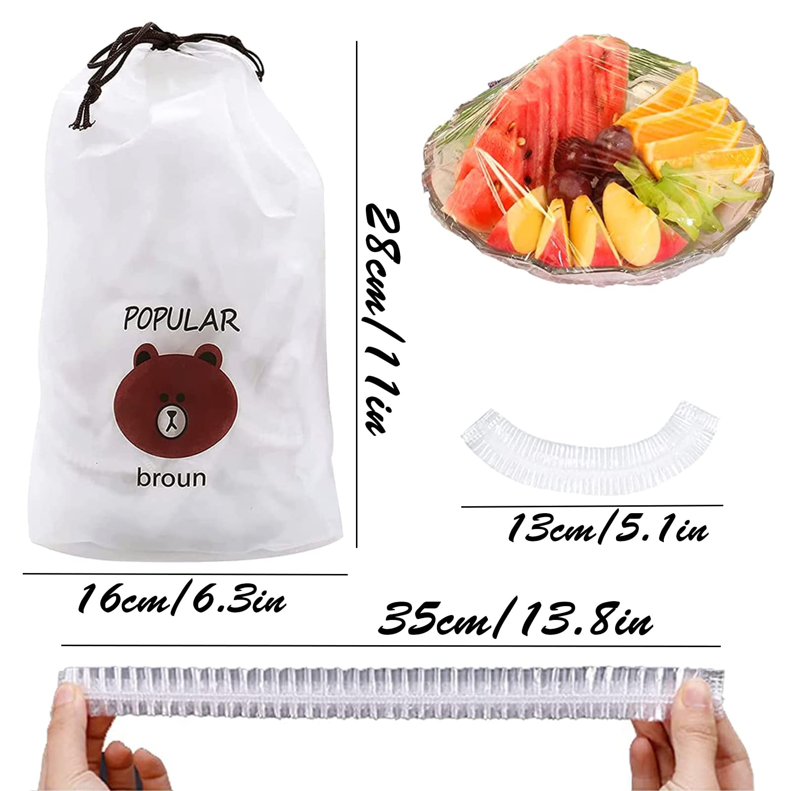 300 Sacchetti Per Alimenti Con Elastico - Trasparenti E Riutilizzabili Per Conservazione - Foto 7