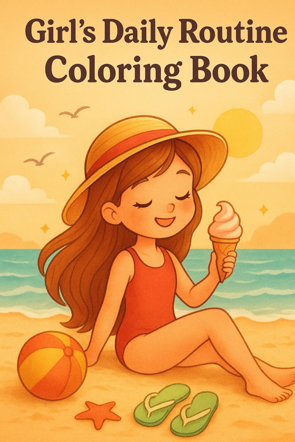 Daily Life of a Girl Coloring Book: Adorable Scenes of Everyday Moments for Relaxing and Creativity