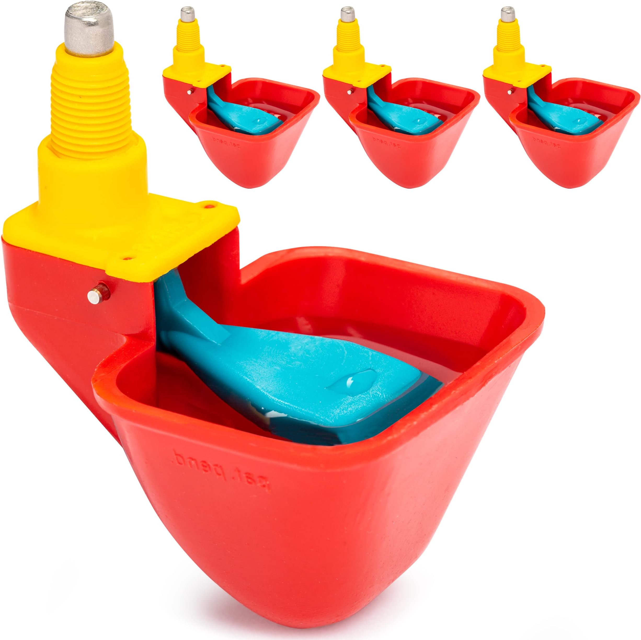 Royal Rooster Automatic Chicken Waterer Cups - Pack of 4 Poultry Water Drinker Cups for Any Water Supply Container - Replacement Cup Set for Our 1 Gallon Waterer Dispenser System