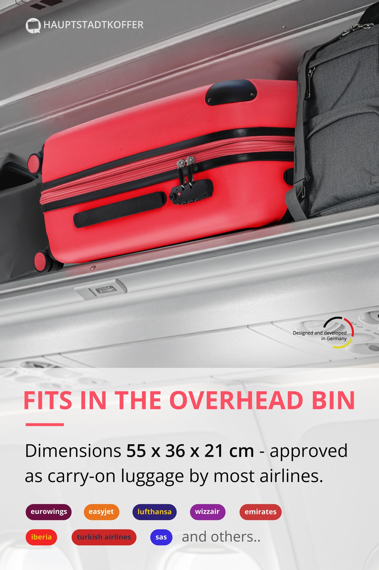 HAUPTSTADTKOFFER - Spree - Maleta rígida, Trolley expandible, Equipaje de Viaje, 4 Ruedas Dobles, TSA, 65 cm, 74 litros, Champán — view 340
