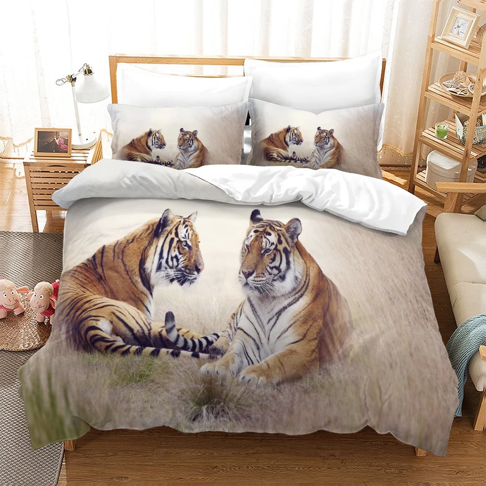 Housse de couette lit 3D animaux pour literie ado et adulte