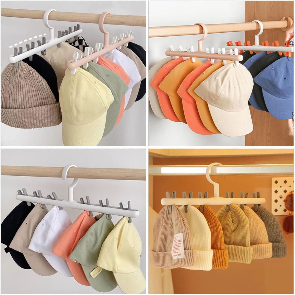 UPKOCH 2pcs PP Hat Storage Rack with Clip Design for Small Items image 4