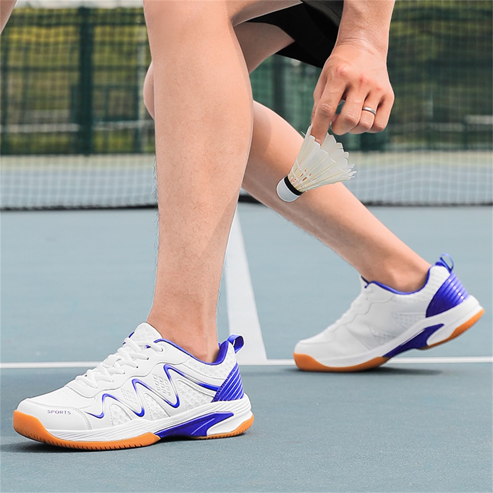 JiuQing Zapatos De Bádminton Hombre Mujer Zapatillas De Tenis Pickleball Zapatos De Entrenamiento Ligeros para Cancha Interior