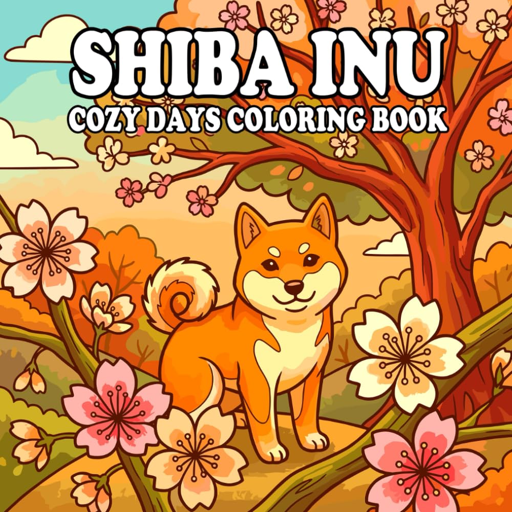 Shiba Inu Coloring Book: Cute & Cozy Shiba Dogs for Kids and Adults