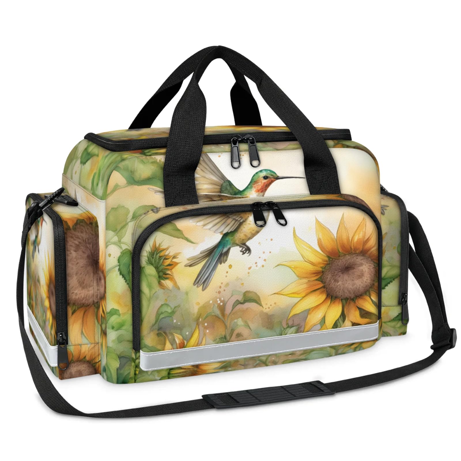 GzLeyigou First Aid Bags Empty, Pretty Birds Emergency Bag First Aid Kit Multiple Compartment Kit Carrier On Call Trauma Bag For Paramedics Emergency Medical Supplies Kit