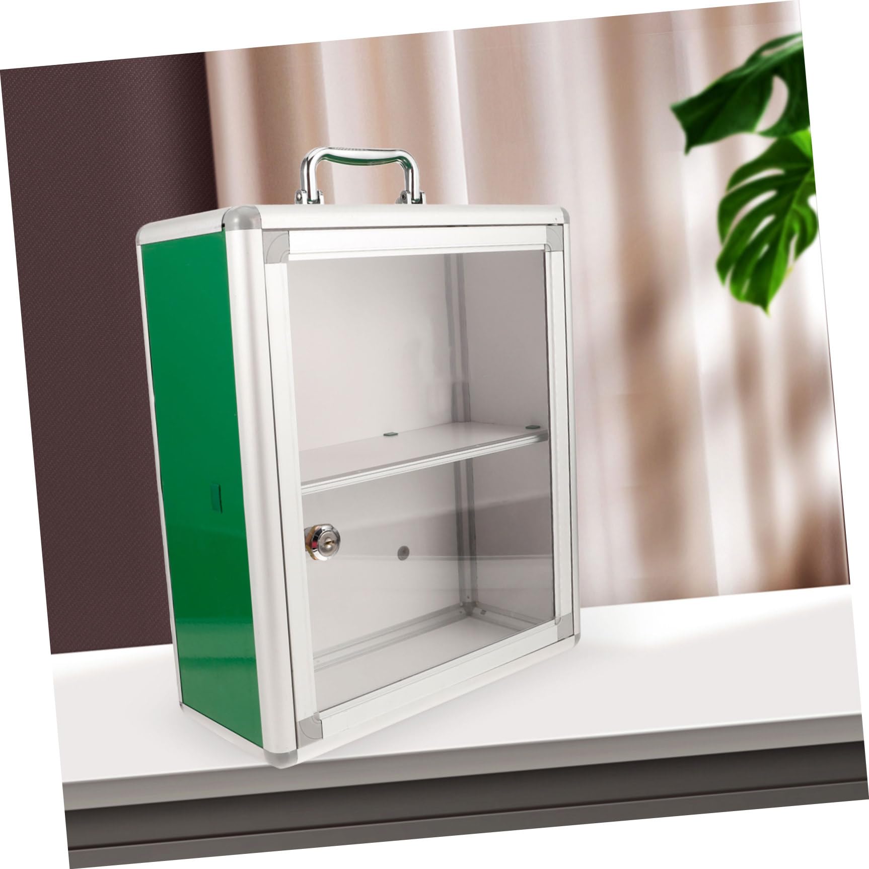 Cabilock Botiquín De Primeros Auxilios De Pared Mediano Almacenamiento Múltiple para Medicamento y Equipo Médico, Estuche De Primeros Auxilios Compacto para Uso Público y Doméstico