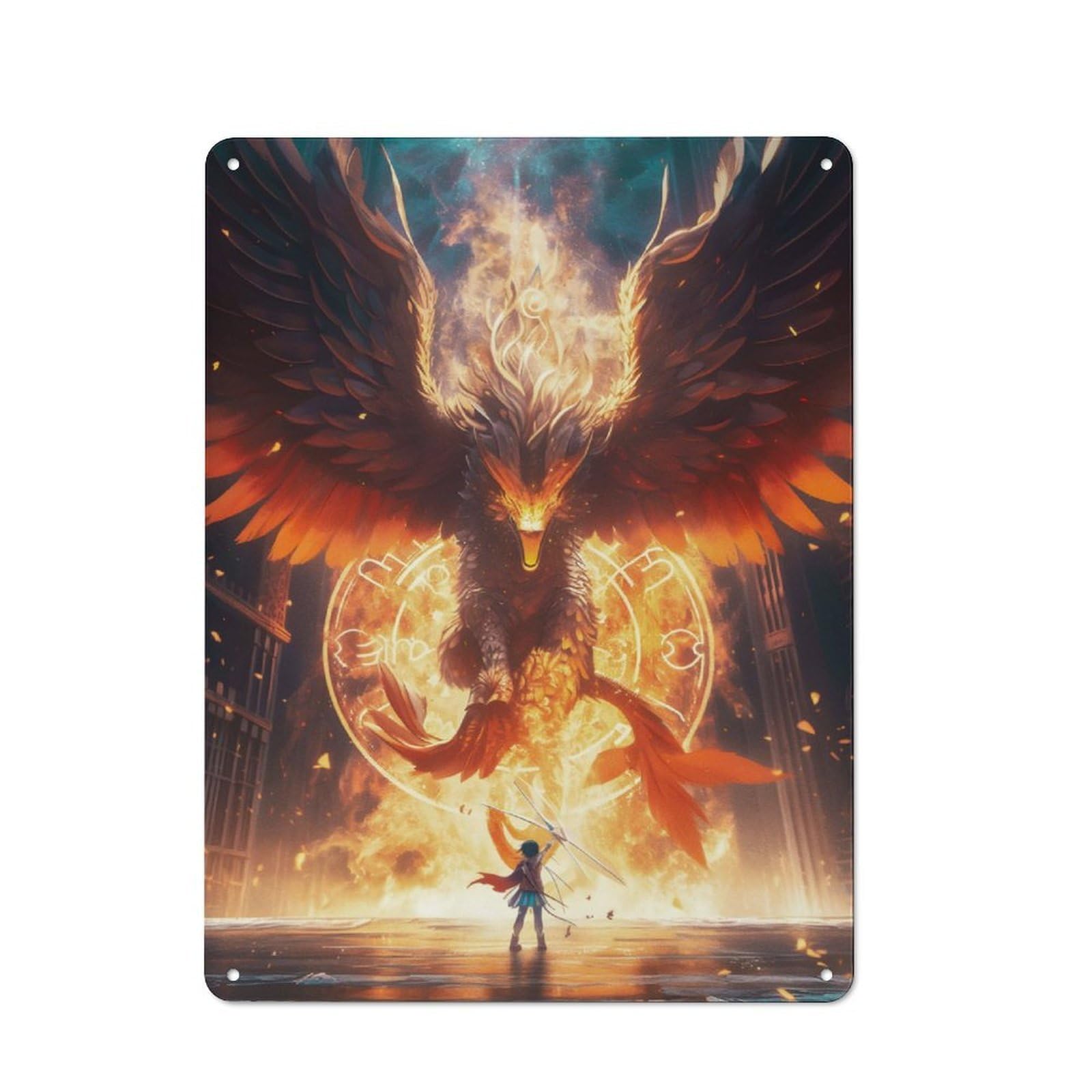 Junmoney Eagle And Kids Vintage-Inspired Tin Sign 40X30cm For Garage Or Workshop, For Garage, Workshop And Man Cave Decoration