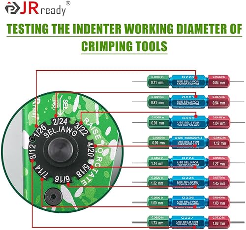 Miniatura 7 de JRready ST2165 M225201-01 Kit de herramientas de crimpado NEW-ASF1G Herramienta de crimpado con ajuste de tornillo universal UF2-5 y PH102