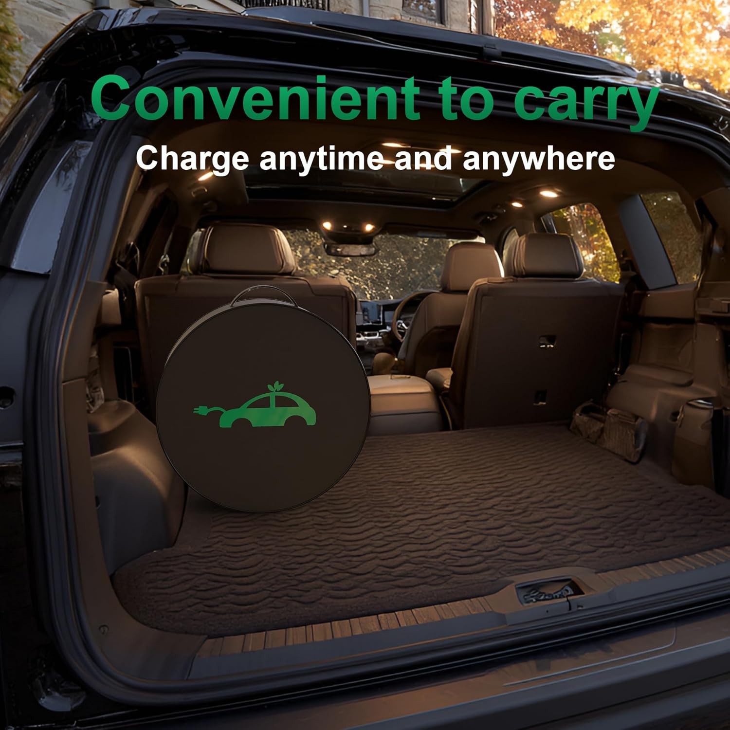 RUTU Level 1/2 EV Charger J1772, 6-16A Adjustable Portable EV Charger for Home with 16.5FT Cable,WiFi Enabled Electric Vehicle Charging Stations with 240V NEMA 6-20 Plug & 120V NEMA 5-15 Adapter