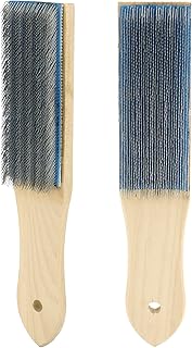 QWORK File Cleaner Carded, 2 Pack, 8" Universal File Card and Brush, Blue