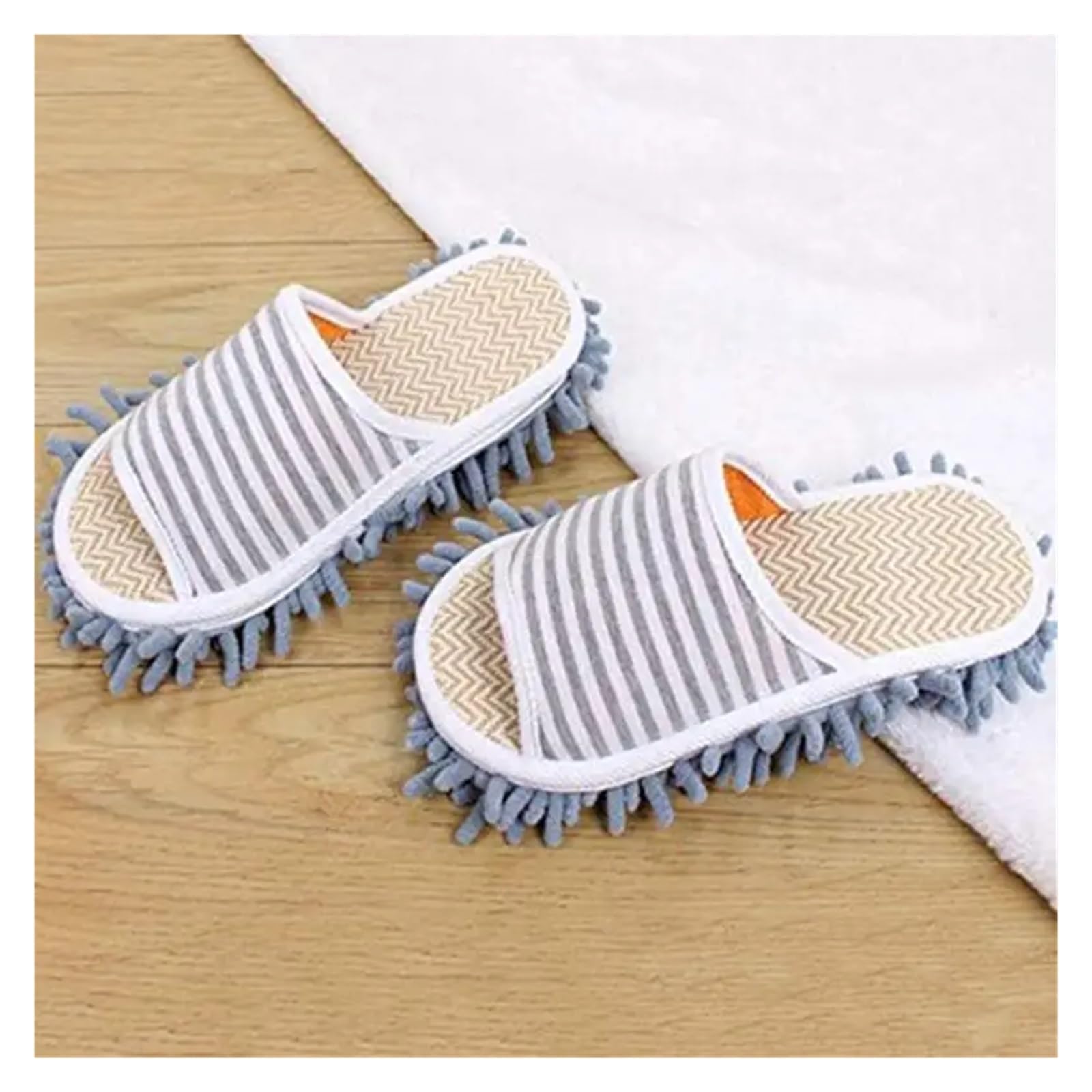 Zapatillas con mopa Zapatillas de fregona Lavables Que ahorran Trabajo for Limpieza Suelo Zapatilla Microfibra Desmontable for Polvo for Fregar el Pelo(S)