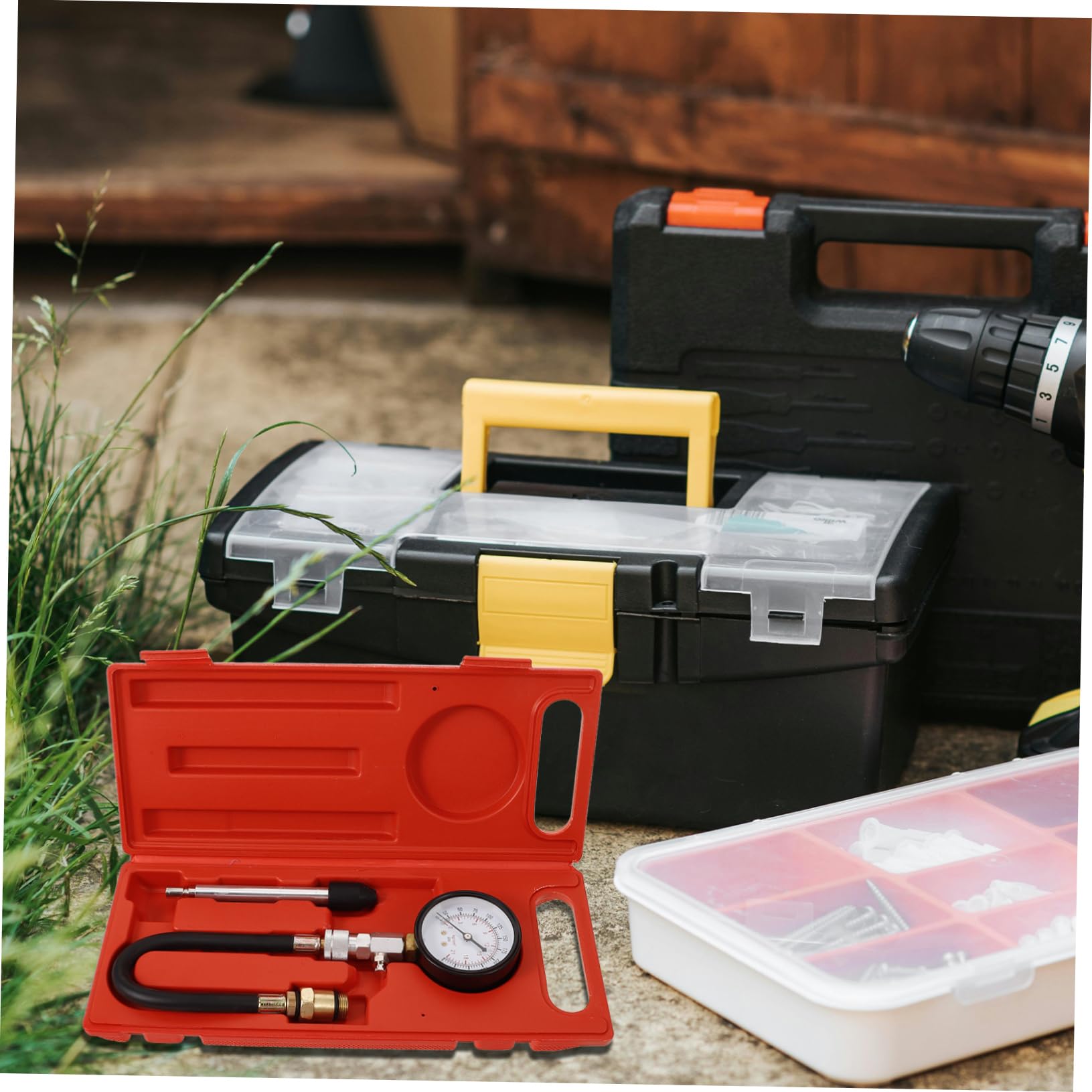 Gatuida Kit De Testeur De Pression De Cylindre De Moteur Automobile Outil Mécanique De Précision