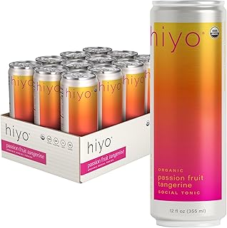 Organic Social Tonic- Passion Fruit Tangerine, 12 Pack – N.A. Functional Seltzer, Sparkling Water Crafted with Organic Adaptogens, Nootropics, & Botanicals