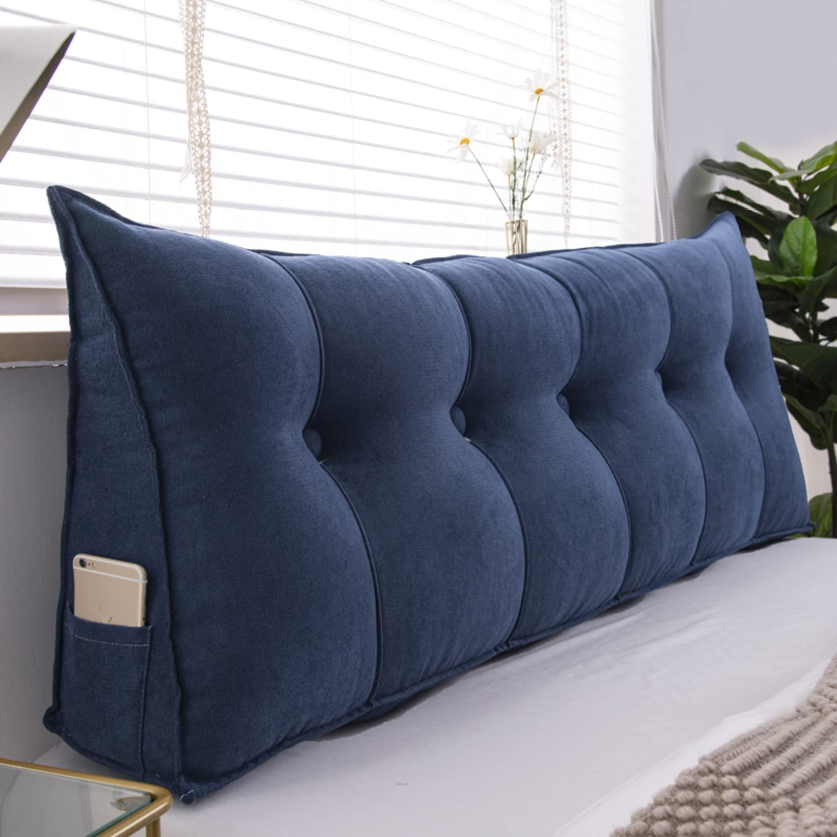 Amazon｜背もたれ クッション 80*50*20cm ベッド 三角クッション