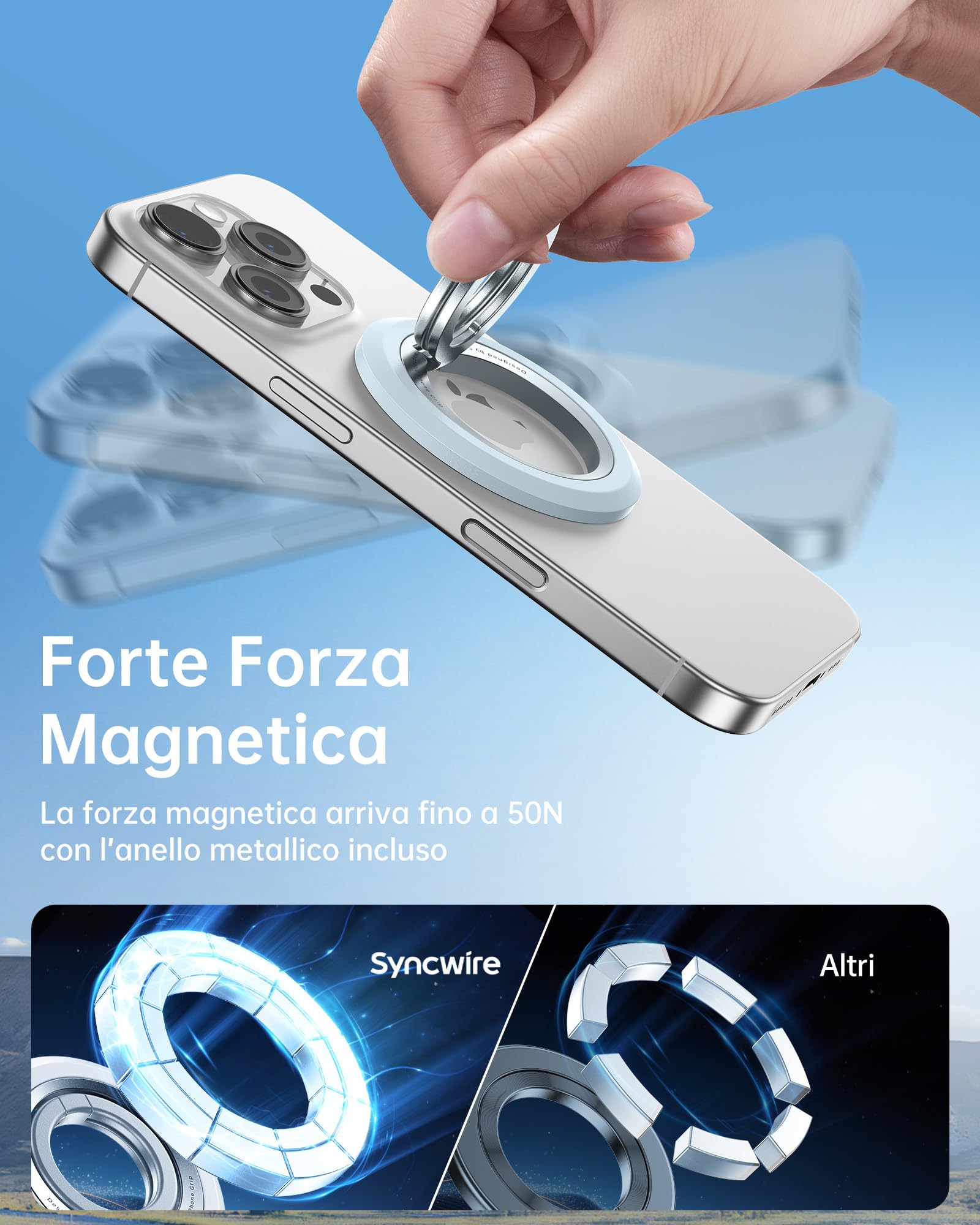 Cellularline Style Ring Mag Anello stand universale con compatibilità MagSafe Rosa Cellularline Style Ring Mag Anello stand universale con compatibilità MagSafe Rosa