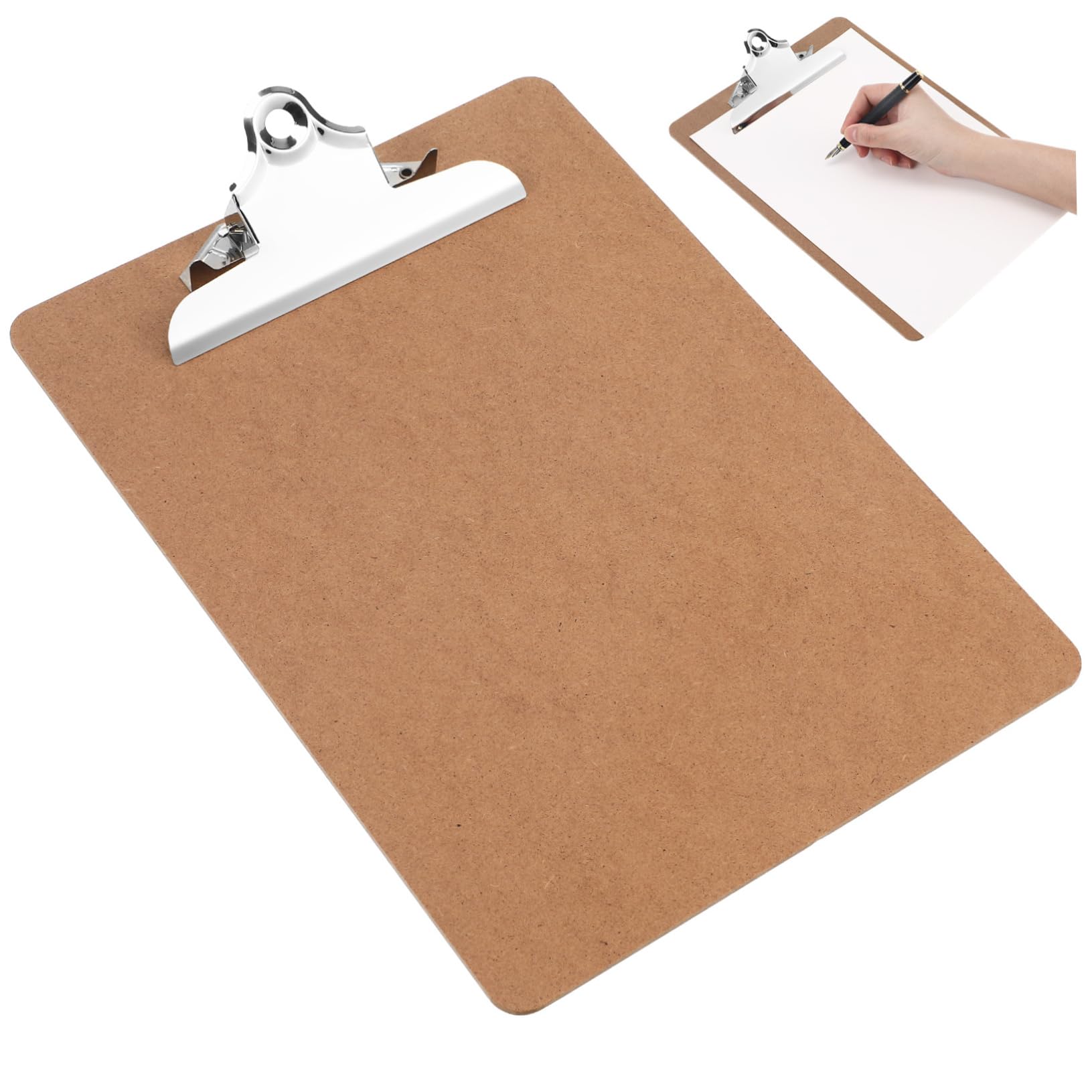 Operitacx 6pezzi Pannello Rigido Per Ufficio Lavagna Portatile Per Appunti e Disegni Supporto Per Scrittura in Mdf Resistente Clip Per Documenti Per Ufficio Adatto Vari Utilizzi