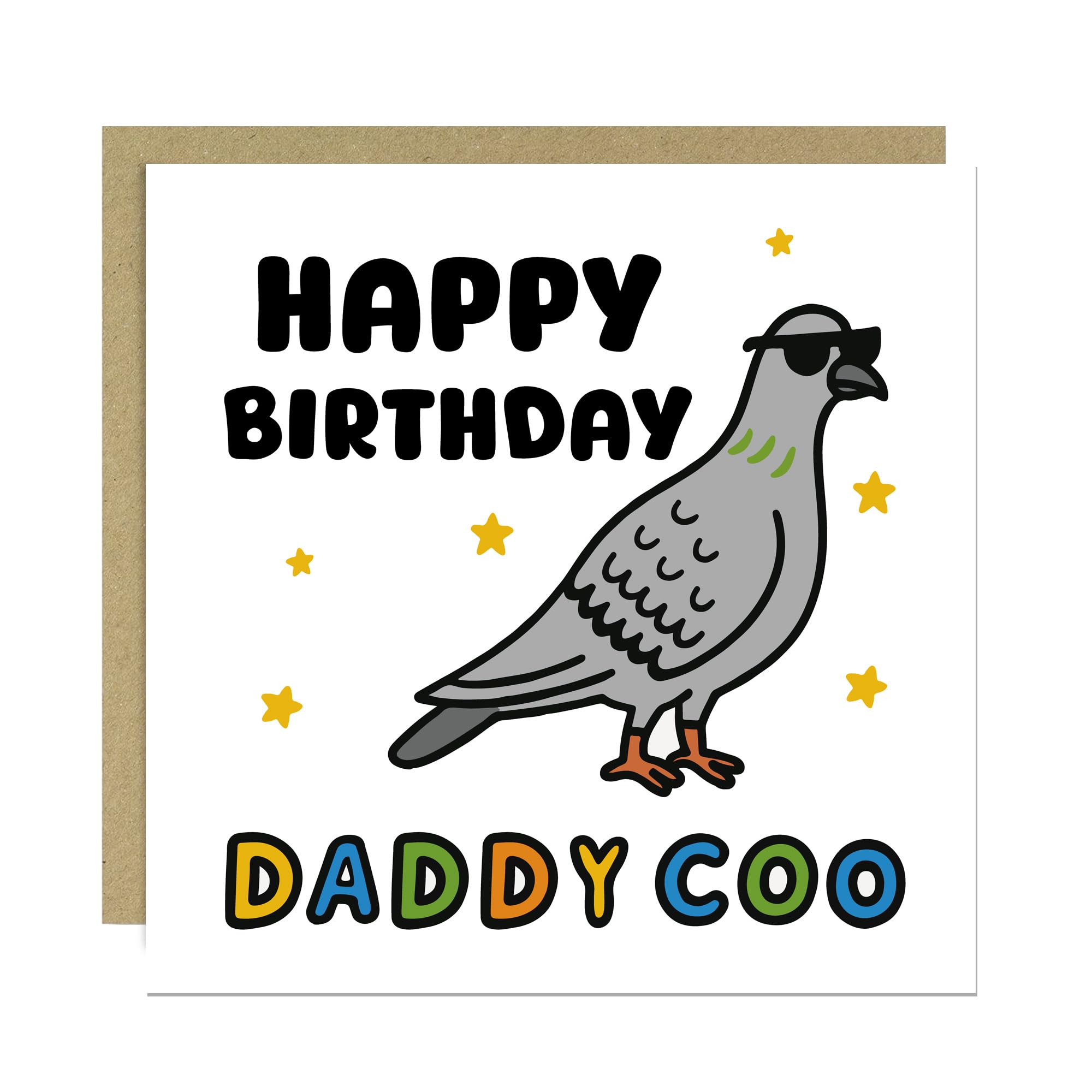 RED OCEAN Funny Card For Dad For Birthday DADDY COO Card With Envelope Included Birthday Dad From Daughter Son Thank You Cards