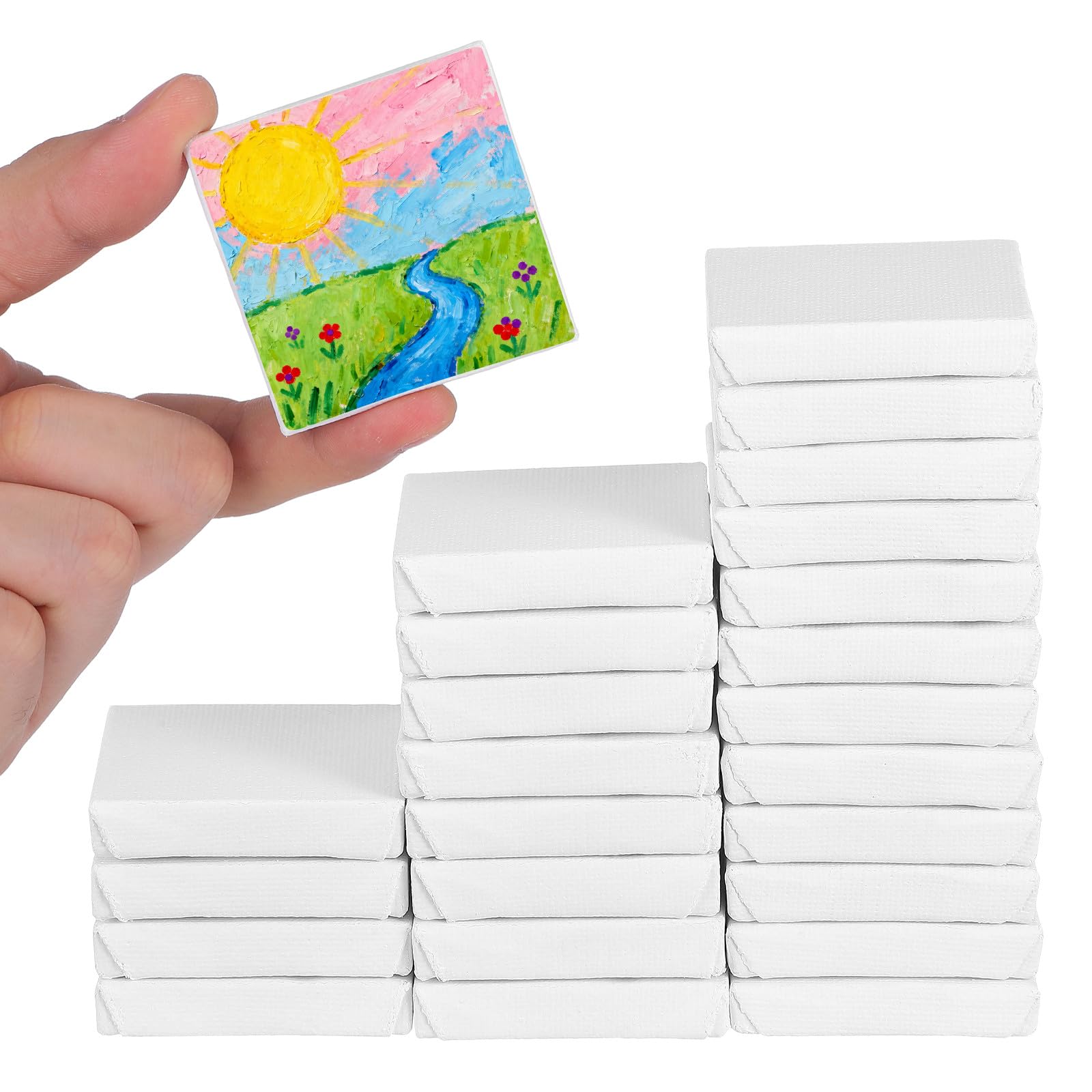 24 lienzos en blanco para pintar cuadros decorativos en casa