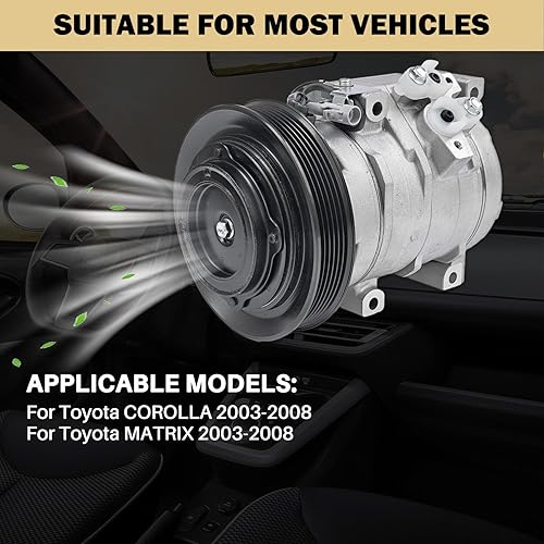 Miniatura 13 de Compresor de aire acondicionado AC para Ford Police Interceptor Utility 2013-2015, Ford Explorer 2011-2015, con embrague de A/C, compresor de CA