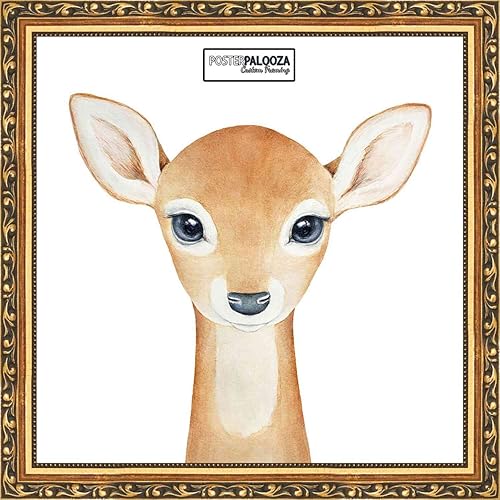 Miniatura 3 de Poster Palooza Marco de fotos cuadrado de madera tradicional dorado de 15 x 15 pulgadas con plexiglás acrílico UV, parte trasera de tablero de