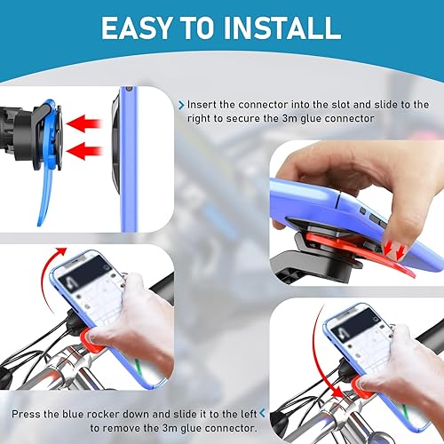 Miniatura 7 de 1 soporte de navegación giratorio de 360 para automóvil, junta de silicona, doble chasis, base de absorción de golpes, accesorios fijos universales,