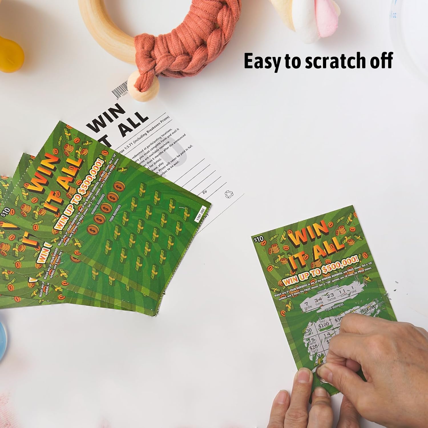 Pregnancy Announcement Scratch Off Fake Lottery Tickets, Surprise Pregnancy Reveal to Parents, Baby Announcement Ideas Card, Pregnancy Announcement for Grandparents Future Dad or Friends, 6 Pack