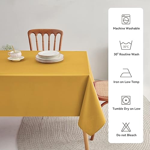 Miniatura 7 de Romanstile Mantel rectangular, impermeable y resistente a las arrugas, lavable, de poliéster, para cocina, comedor, fiesta, boda, uso en interiores