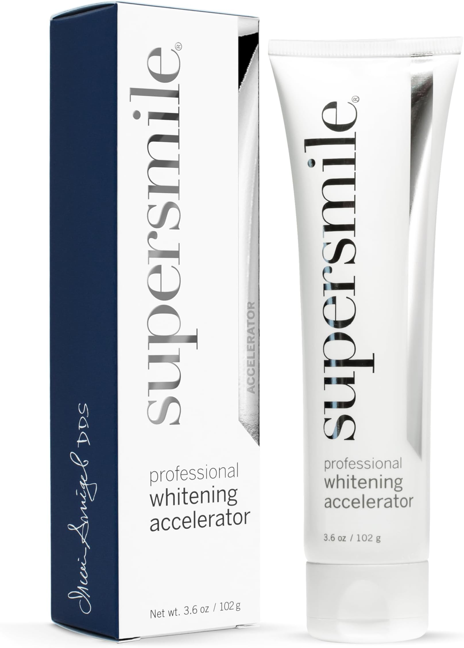 Professional Whitening Accelerator - Powerful Whitening without Sensitivity - Safe and Effective on Dental Restorations (3.6 Oz)