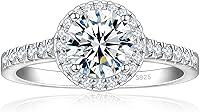 Vista 1 de Elspeth Anillo de compromiso de plata de ley 925 para mujer, peraredondoovaladocojíncorte princesa, circonita cúbica, talla 4-10