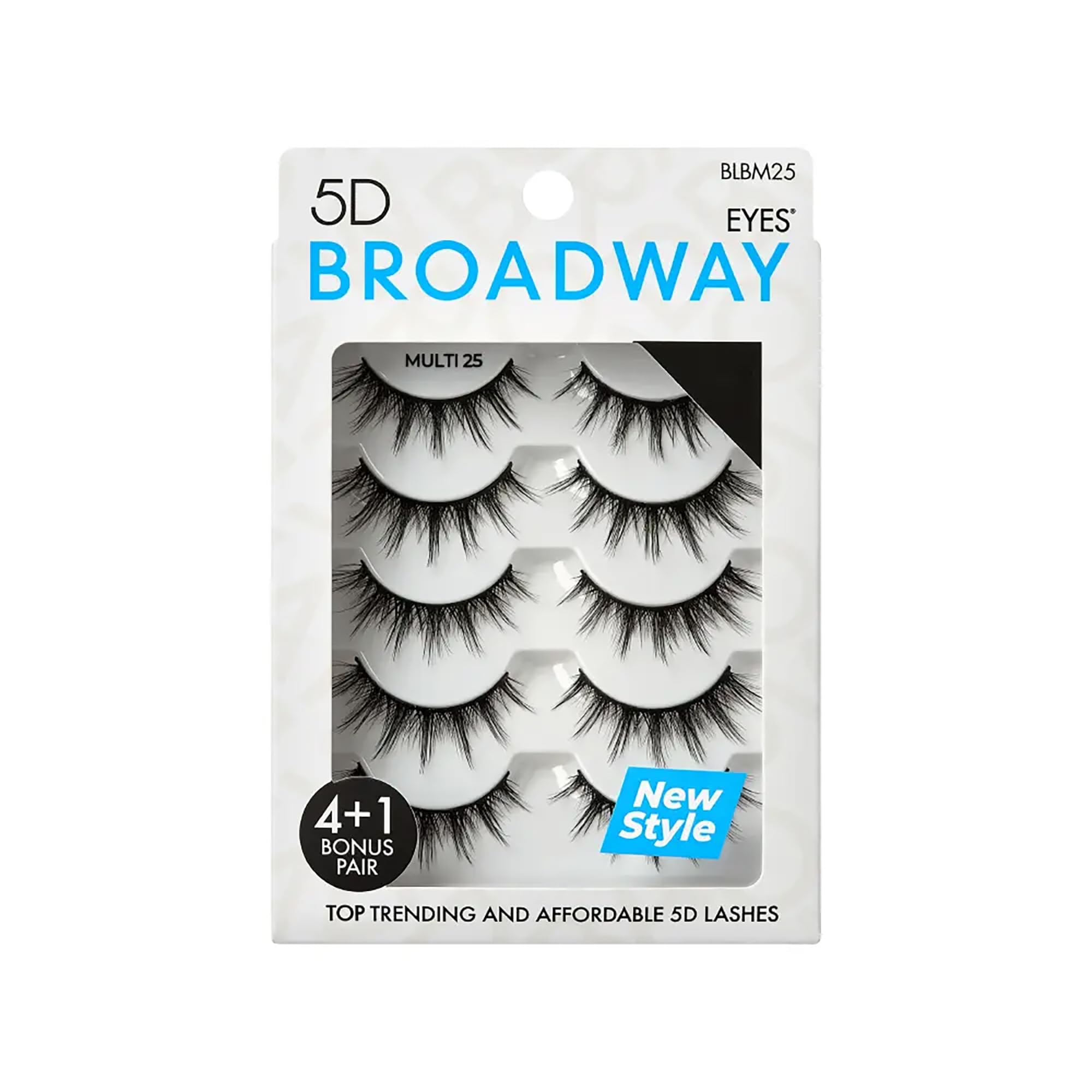 Broadway Lashes Strip False Eyelashes Multipack Fake Eyelashes Natural to Dramatic Look Lash Set 5 Pairs (22)