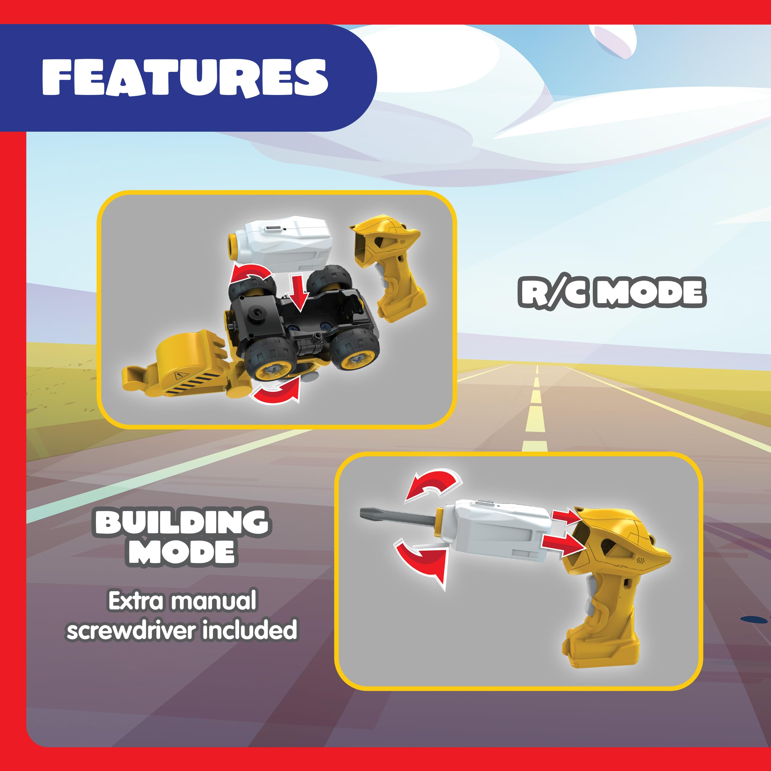 SilverLit Tooko Build My First Digger Construction Set Build and Drive RC Car Toy with 28 Parts Powered Screwdriver and Remote Control STEM Learning Remote Control Car Toy for Toddlers Ages 3+ - Image 4