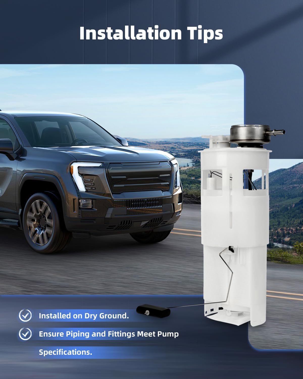 ECCPP Fuel Pump Replacement E7138M Compatible with 1998-2002 Dodge Ram 1500 2500 3500 3.9L 5.2L 5.9L 8.0L