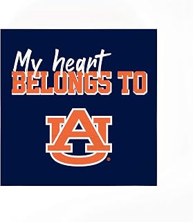 P. Graham Dunn My Heart Belongs to Auburn University Tigers 5.5 x 5.5 Wood Tabletop Sign