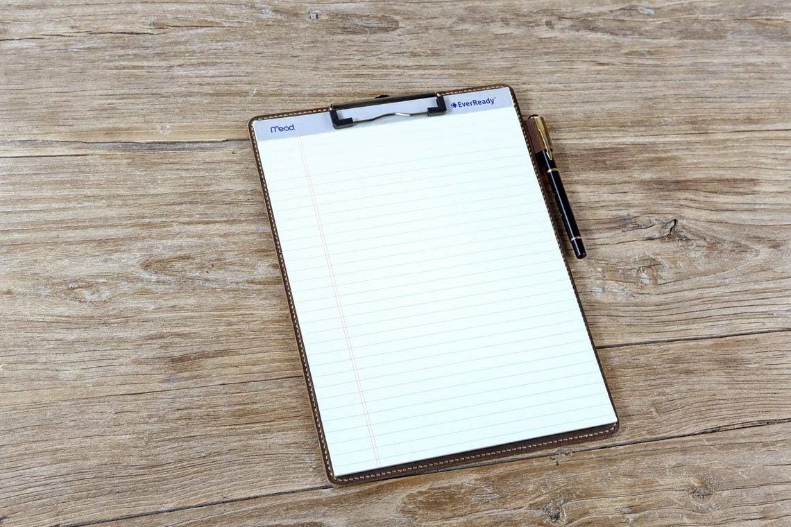Personalized custom leather clip board letter size menu clipboard with pen holder teacher clipboards LCB05S
