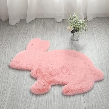 Amazon うさぎ形ラグ カーペット 丸型 可愛い ラグマット 防ダニ シャギー 洗える カラー 防音対策マット 滑り止め付き シャギーラグ ホット カーペット チェアマット おしゃれ 絨毯 インテリア 柔らか 50 60 抗菌防臭 寝室 リビングルーム ラグ カーペット オンライン通販