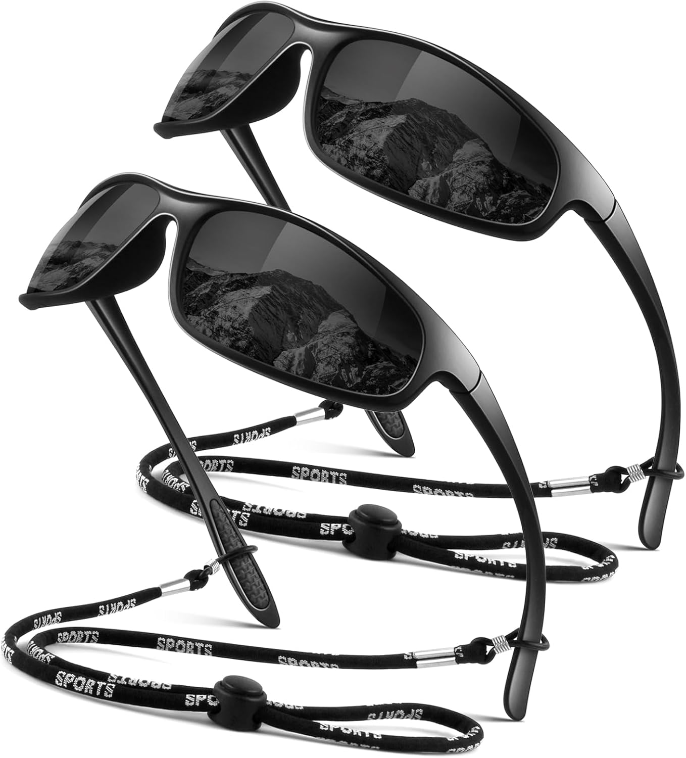 LINVO Polarized Sports Sunglasses for Men Women,Ultralight Wrap Around UV400 Protection Sun Glasses for Driving Fishing