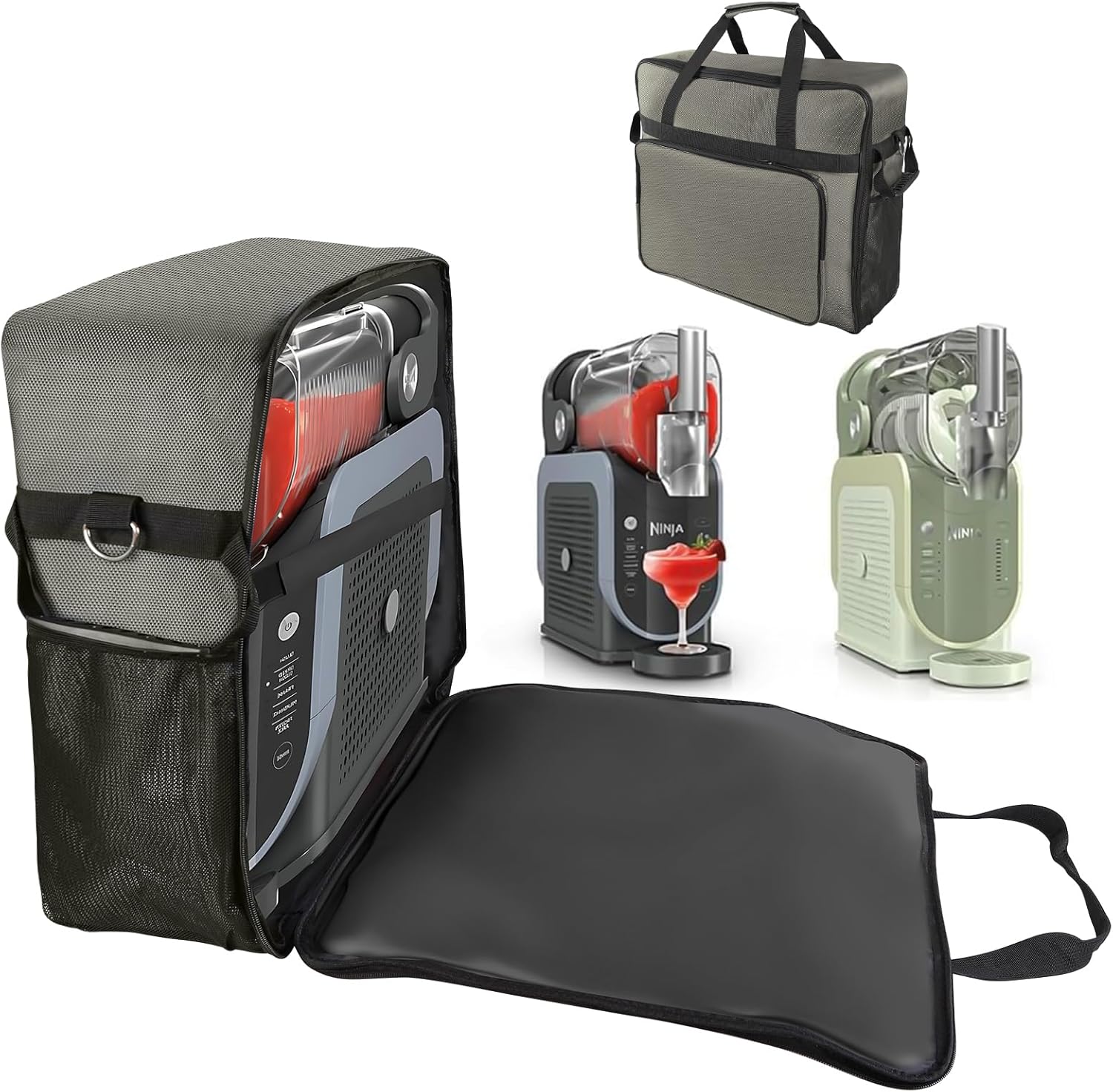 Dust Cover Compatible with Ninja Slushie Machine FS301/FS300/FS299 - Waterproof, Heat-Resistant, 1680D Nylon Slushi Maker Protective Cover (Gray)
