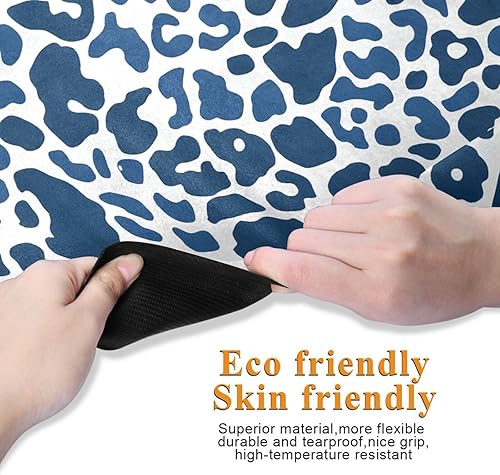 Miniatura 3 de Blue Leopard Yoga Mat Non Slip Thick Kids Eco Friendly Rubber Workout Foldable Yoga Mat Women Exercise