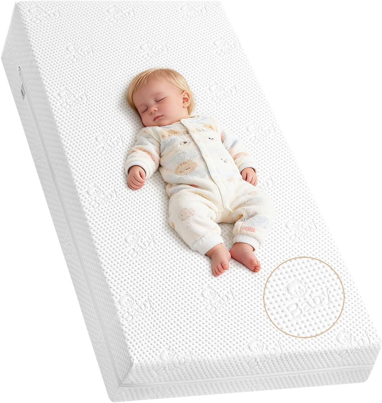 Crib Mattress, Dual Sided Memory Foam Baby Toddler Bed Mattress, 52" x 27.6" x 5.5" Mattresses for Baby Toddler, Fits Standard Cribs&Toddler Beds